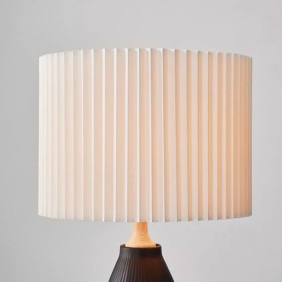 Drum Table Lamp Shade 15x22 Pleated