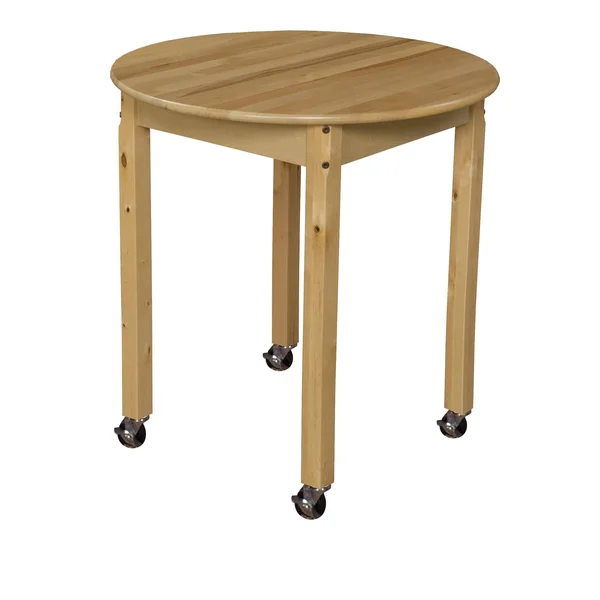 Wood Designs Mobile 30x22 Round Hardwood Table with 26x22 Legs