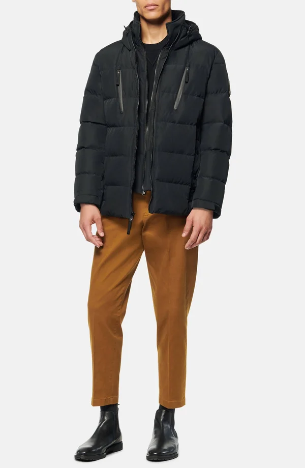 Andrew Marc Montrose Water Resistant Quilted Coat - Black - Large