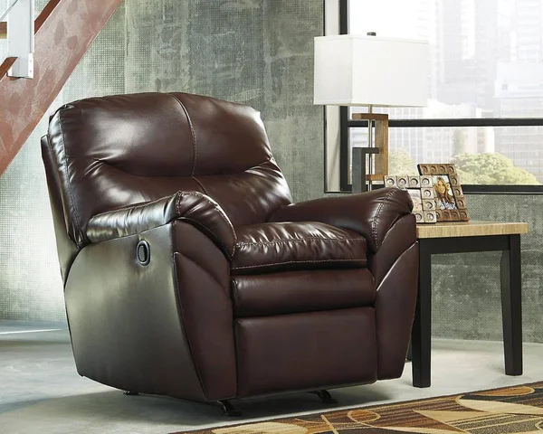 Ashley Signature Design Tassler DuraBlend Rocker Recliner - Mahogany