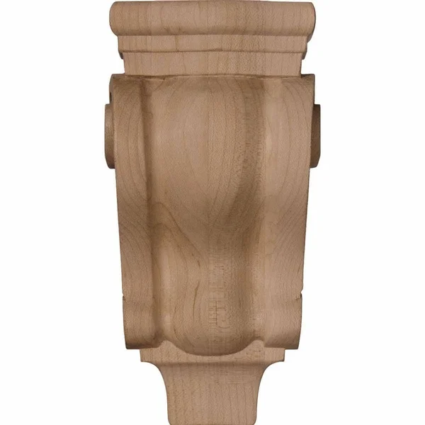 Ekena Millwork CORW05X02X16PTGM 5 1/8x22W x 2 3/8x22D x 15 1/2x22H Medium Traditional Pilaster Wood Corbel - Mahogany