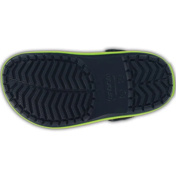 Crocs Kids Crocband Clog Clogs - Navy, Volt Green - 3M