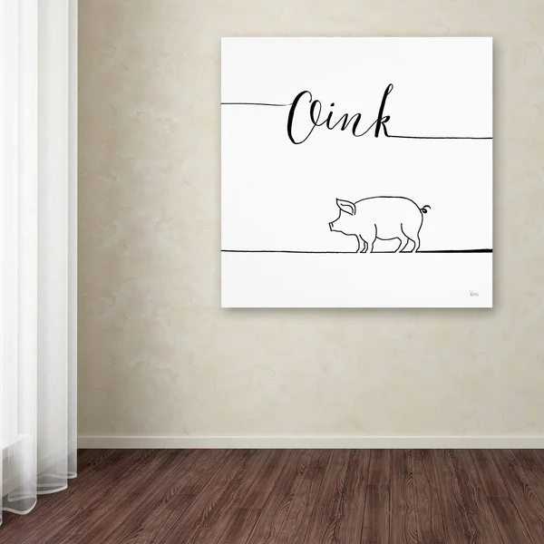 Trademark Art Veronique Charron 'Underlined Farm V' Gallery-Wrapped Canvas Art