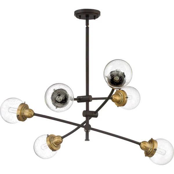 Quoizel TNC5006EK Trance 6 Light Chandelier Earth Black