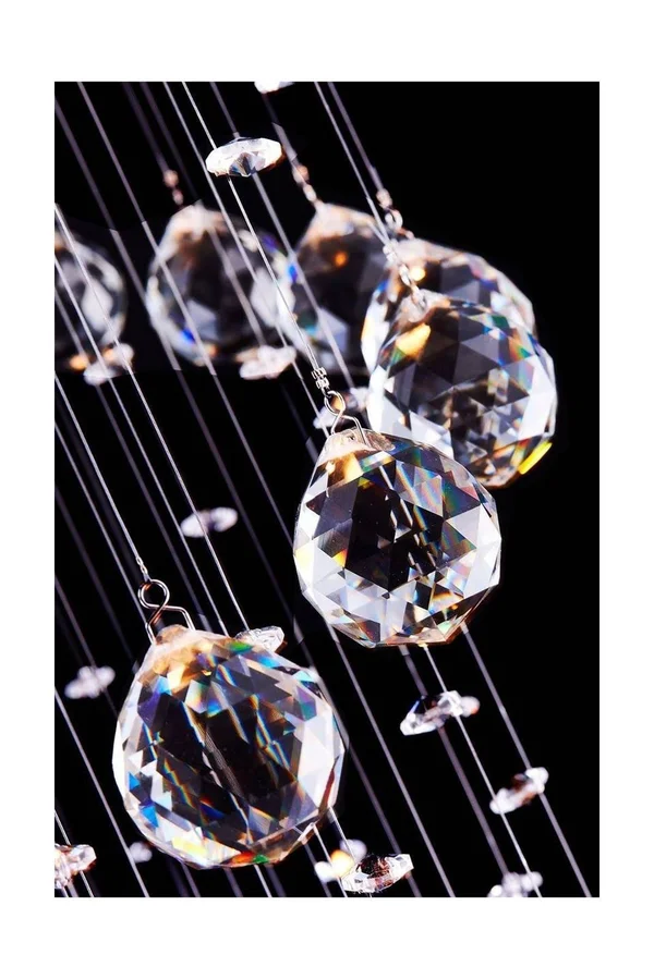 Saint Mossi Modern K9 Crystal Raindrop Chandelier Lighting Flush Mount LED Ceiling