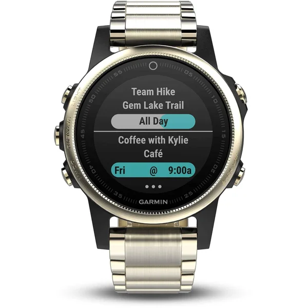 Garmin Fenix 5S Sapphire - Champagne with Metal Band