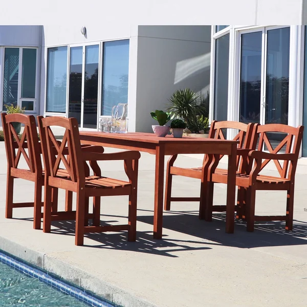 Vifah V98SET48 Malibu 5-Piece Outdoor Dining Set