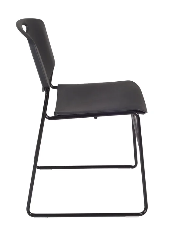 Regency 72x22 x 24x22 Kee Training Table- Grey/ Black & 2 Zeng Stack Chairs- Black