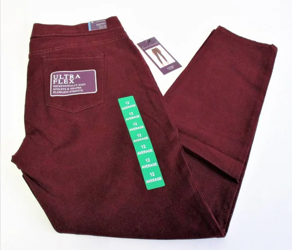 Gloria Vanderbilt Womens Avery Pants - Red - Size 12