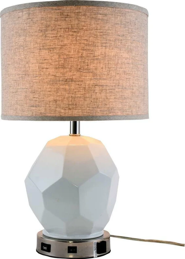 Brio Table Lamp Transitional 1-Light Polished Nickel Wire Steel Medium E26