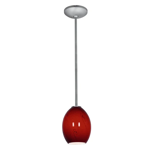Access Lighting Brandy Firebird 1-Light Pendant - Brushed Steel - 28023-4R-BS/RUSKY