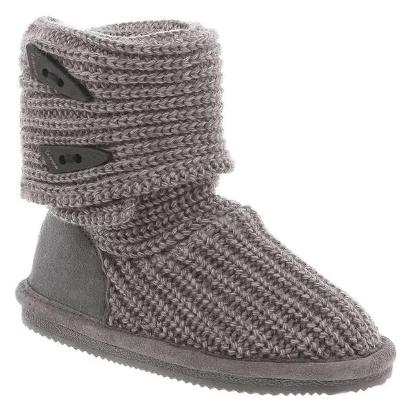 Bearpaw Kids Knit Tall Gray