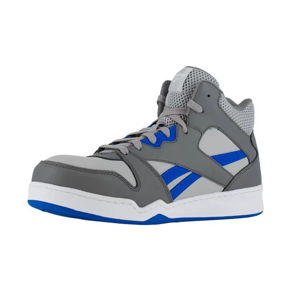Reebok Work Men's BB4500 High Top - Static Dissipative - Composite Toe Sneaker Grey and Cobalt Blue - 15 Medium