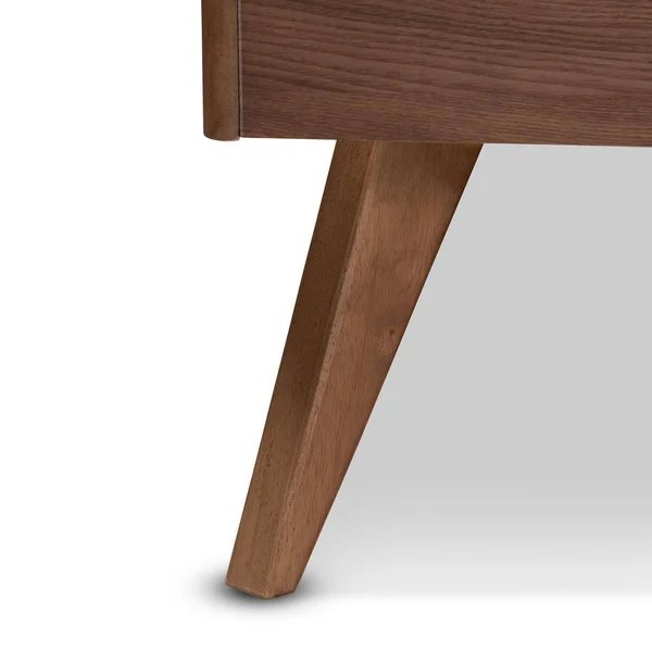 Baxton Studio Zenon Walnut Brown Wood King Platform Bed
