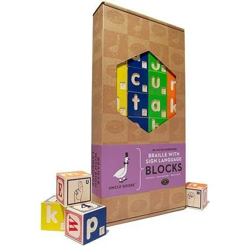 Uncle Goose Braille ABC Sign Language Blocks