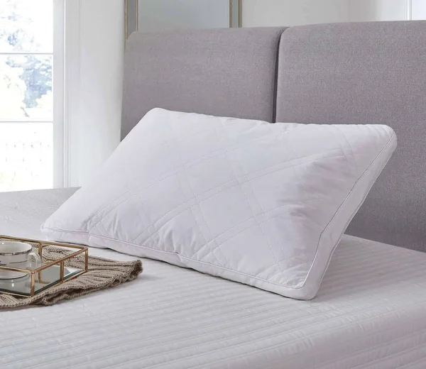 233TC Quilted White Goose Feather-Down Pillows (2-Pack) King
