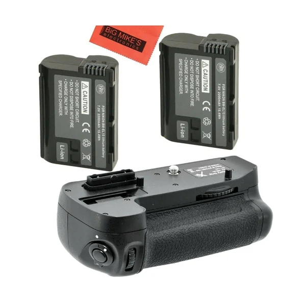 Battery Grip Kit for Nikon D7100 D7200 Digital SLR Camera Includes Qty 2 Replacement En-el15 Batteries + Vertical Battery Grip +