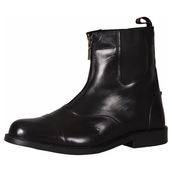 TuffRider Men's Baroque Front Zip Paddock Boots w/ Metal Zipper - 12 - Black
