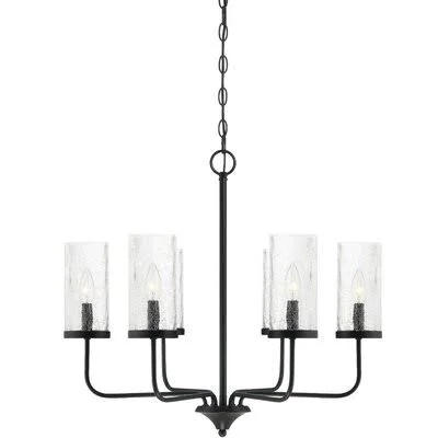 Tanner 6-Light Shaded Chandelier Finish: Matte Black