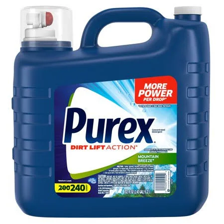 Purex Liquid Laundry Detergent, Mountain Breeze, 312 Fluid Ounces, 240 Loads (3pack)
