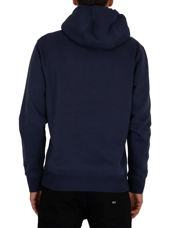 Tommy Jeans Men's Regular Fleece Hoodie - Twilight Navy - M