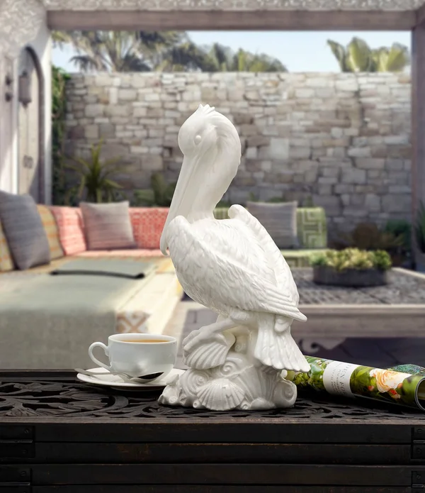Fitz and Floyd Cape Coral Tall Pelican Figurine