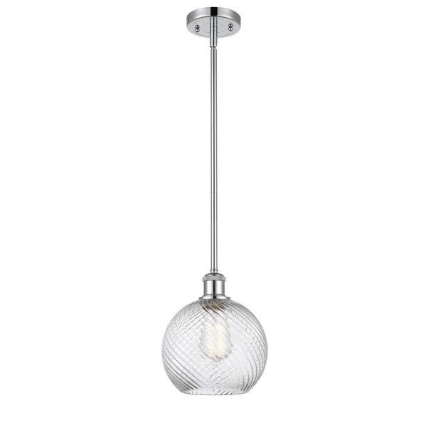 Innovations 516-1S-PC-G1214-8 Polished Chrome Twisted Swirl 1 Light Pendant