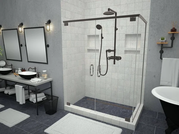 Tile Redi Double Threshold Shower Base with Designer Grate, Bronze