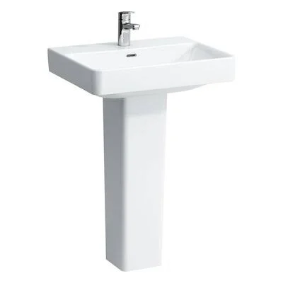 Laufen Pro S Ceramic Rectangular Wall Mount Bathroom Sink and Overflow