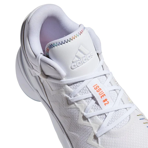 Adidas D.O.N. Issue #2 - Mens Basketball Shoes - White/Cream White/Scarlet - Size 8.5