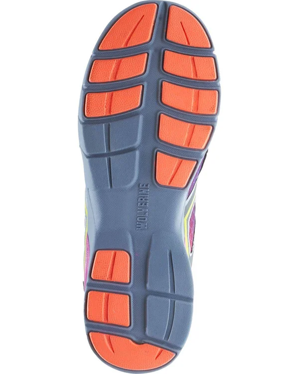 Wolverine Women's Jetstream Carbonmax Safety Toe Shoe - 9.5 W - Orange, Purple