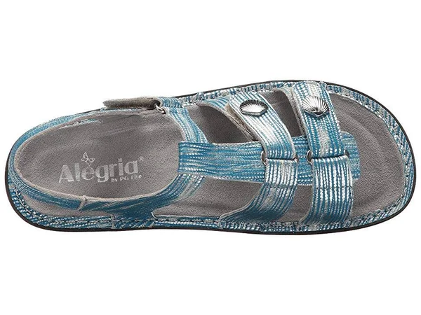 Alegria Leather Multi-strap Sandals w/Backstrap - Kleo, Size EU42(US11.5-12), Wrapture Blues
