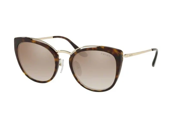Prada Sunglasses PR20US 2AU4P0 Pale Gold/Havana 54 mm Female Plastic Havana