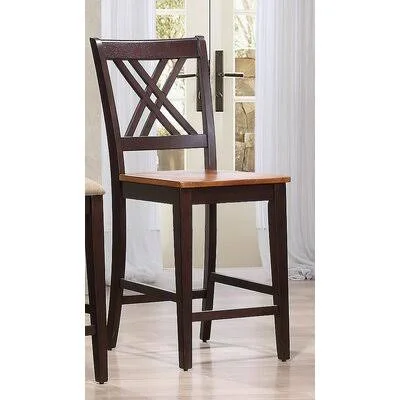 Edolie 24x22 Counter Stool Charlton Home Color: Mocha - Upholstery: Whiskey