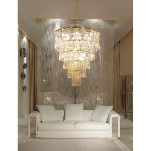 Elegant Lighting 2800D20C/EC Maria Theresa 6 Light Chrome Pendant Clear Elegant Cut Crystal