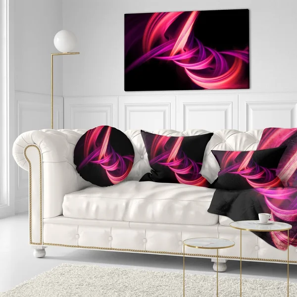 Designart 'Fractal Purple Connected Stripes' Contemporary