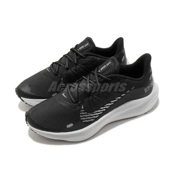 Nike Wmns Winflo 7 Shield Black Metallic Cool Grey - Size 8.5 Women