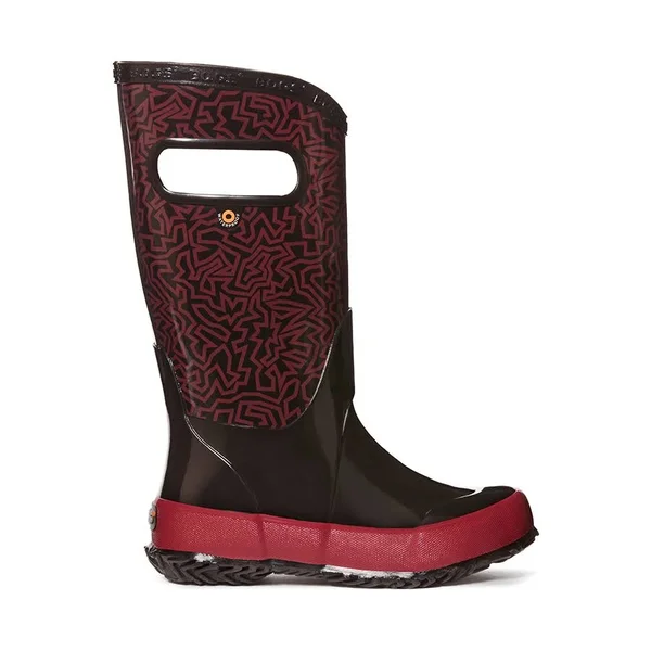 Children's Bogs Rain Boot - Kids Unisex, Size: 11 M, Black Multi Maze Rubber