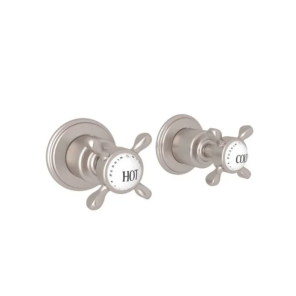 Rohl U.3231X Perrin & Rowe Satin Nickel Wall Valves