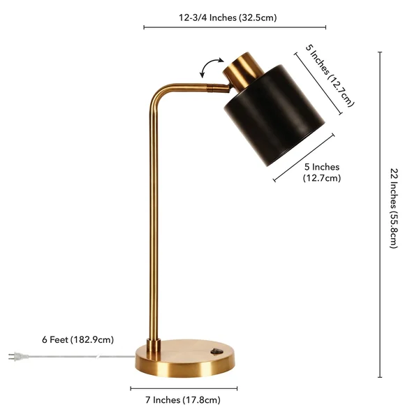 Carson Carrington Saittajarvi Brass Table Lamp 28890591