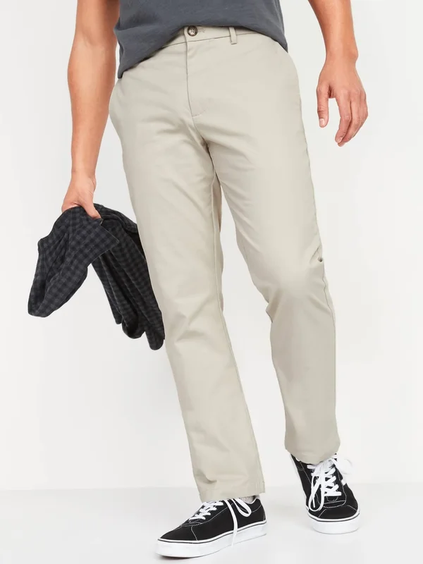 Old Navy Men's Straight Ultimate Built-in Flex Chino Pants - A Stone&s Throw - Size 34W