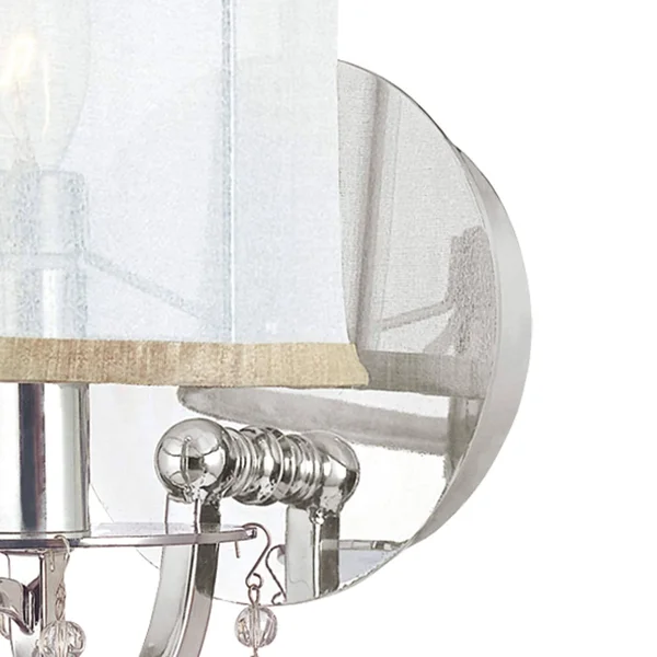 Crystorama 5621-CH Hampton 1 Light Sconce - Polished Chrome