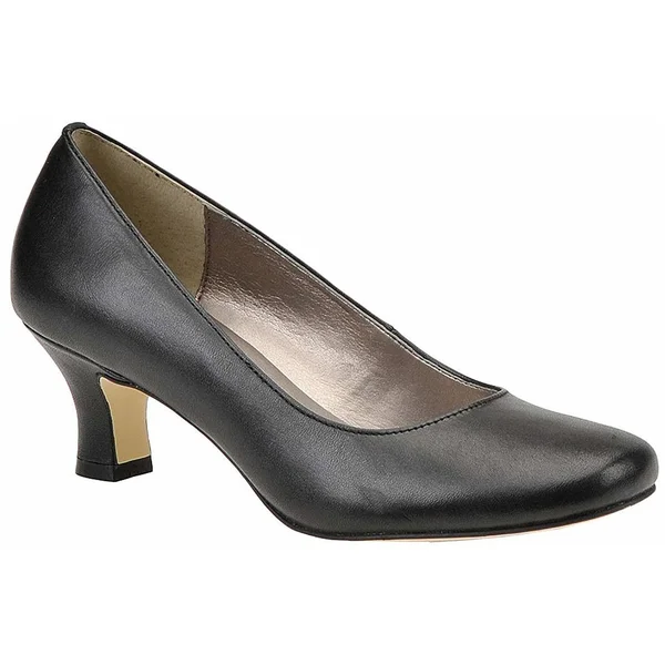 Array Womens Flatter Leather Round Toe Classic Pumps Black