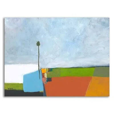 &Under A Stormy Sky& by Jan Weiss - Wrapped Canvas Painting Print Latitude Run Size: 18x22 H x 24x22 W x 1.5x22 D