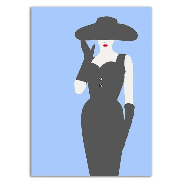 Tangletown Fine Art 35x22 x 25x22 Lady NO. 13 by Sean Salvadori Print on Canvas