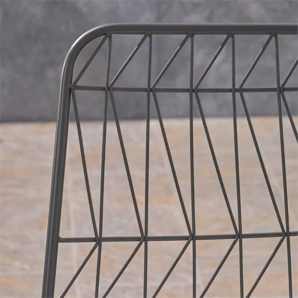 Noble House Niez Outdoor 26x22 Counter Stool in Gray (Set of 4)