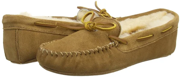 Minnetonka Sheepskin Softsole Moc 6 Women's Tan