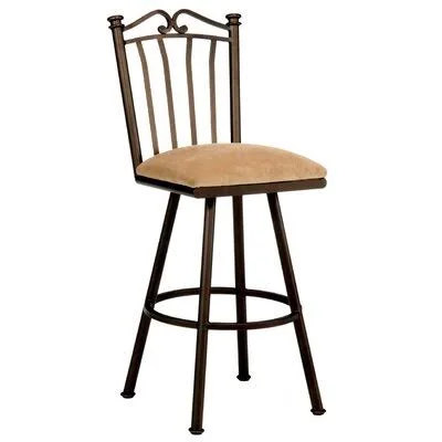 Howley Swivel Bar & Counter Stool Red Barrel Studio Color: Flintrock Gray - Upholstery: Radiance Pewter, Seat Height: Extra T