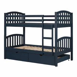 South Shore 11824 Ulysses Solid Wood Bunk Beds - Navy Blue