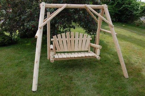 Outdoor Lawn Swing A-Frame Varnish - 4ft Lawn Swing and Frame